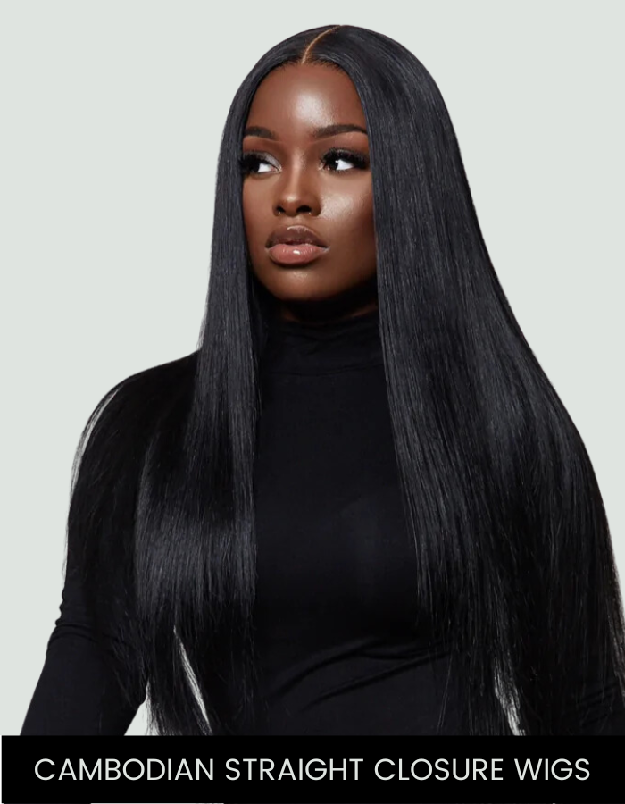 Raw Cambodian Straight Closure Wig