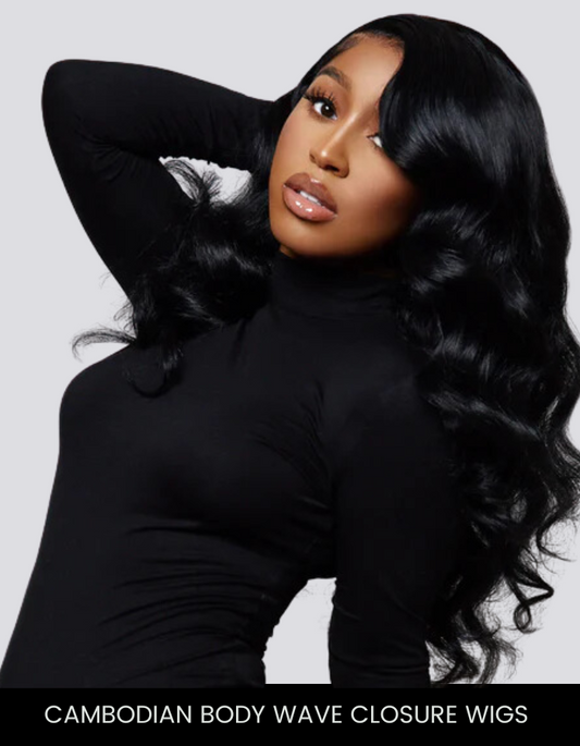 Raw Cambodian Body Wave Closure Wig